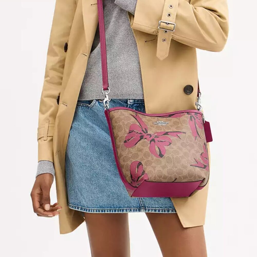 Coach Brown and Pink Crossbody Bag - Picture 4 of 5